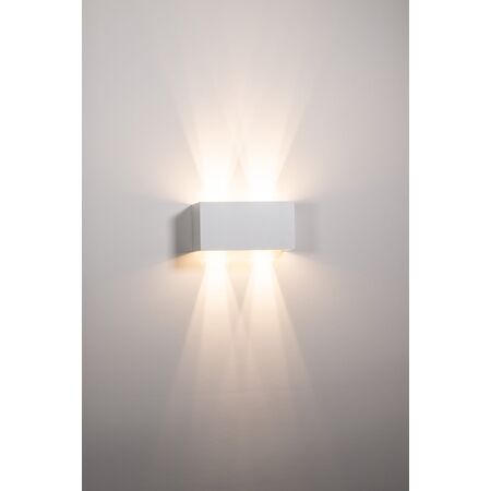 Versa White Square Up & Down Wall Light