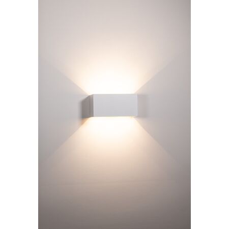 Versa White Square Up & Down Wall Light