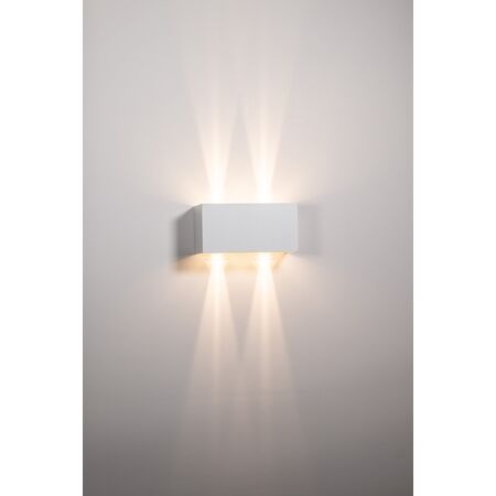 Versa White Square Up & Down Wall Light