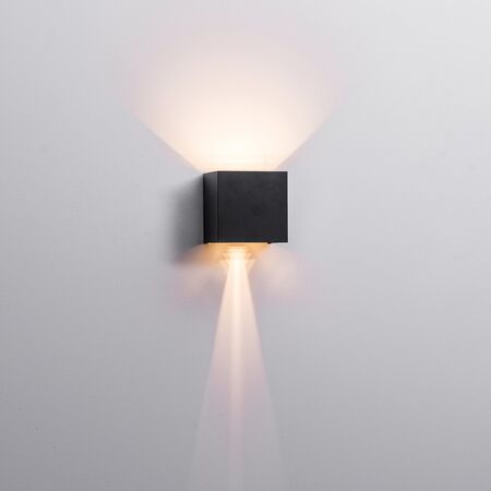 Versa Black Square Up & Down Wall Light