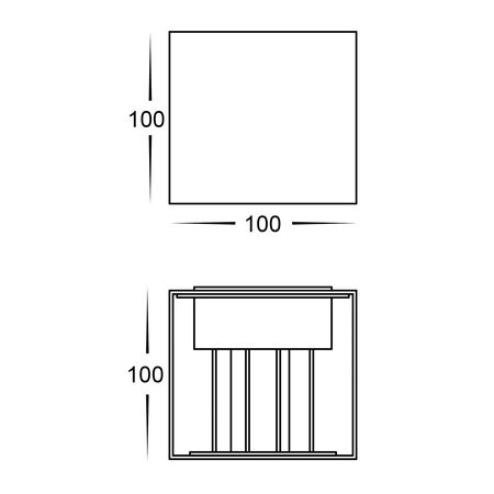 Versa White Square Up & Down Wall Light