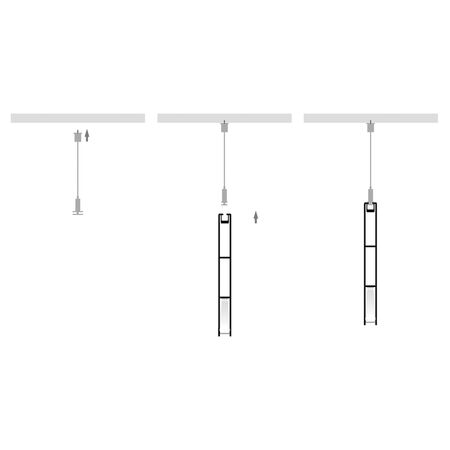 Suspended Black Aluminium Profile