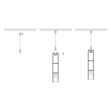 Suspended White Aluminium Profile