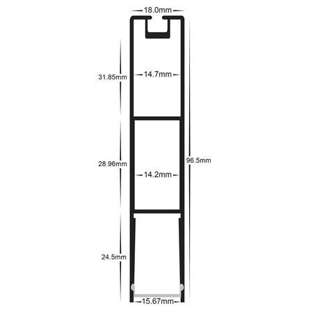 Suspended White Aluminium Profile