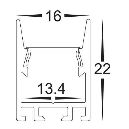 Shallow Square Aluminium Profile