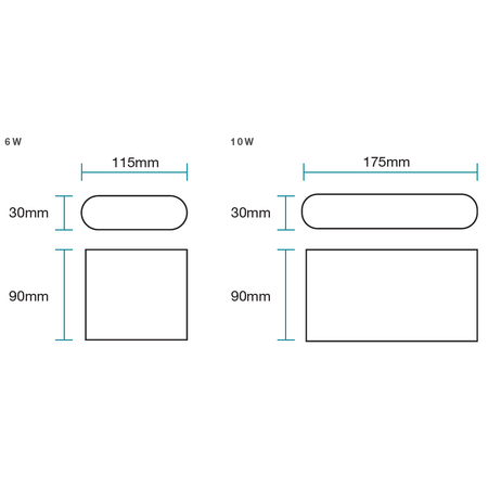 Integra 10W LED Tricolour Wall Exterior Medium Matt Black