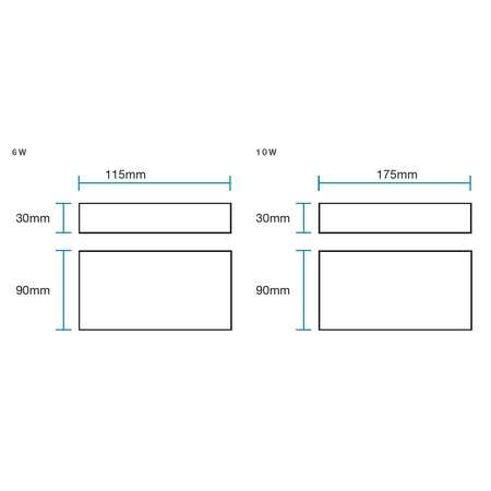 Modus 10W LED Tricolour Wall Exterior Medium Matt Black