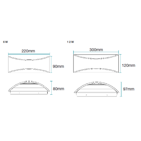 Nova 12W LED Tricolour Wall Exterior Large Matt Black