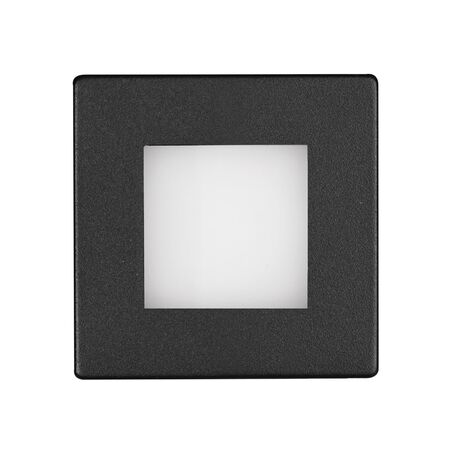 Aspen 3W LED Tricolour IP54 Reccessed Step Light Matt Black