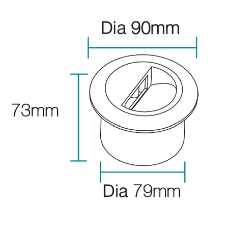 Circa 3W LED Tricolour IP54 Recessed Step Light Matt Black
