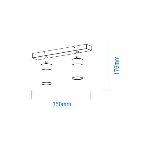 Crest 316 Stainless Steel 2LT GU10 Spot Light IP65 White