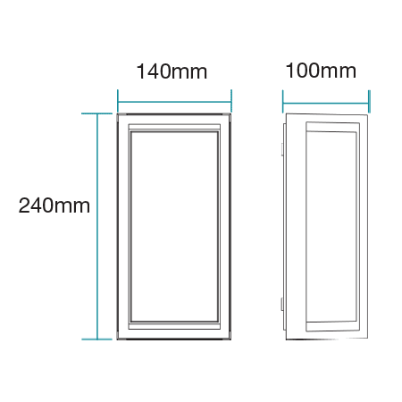 Crew 12W LED Tricolour Wall Exterior White
