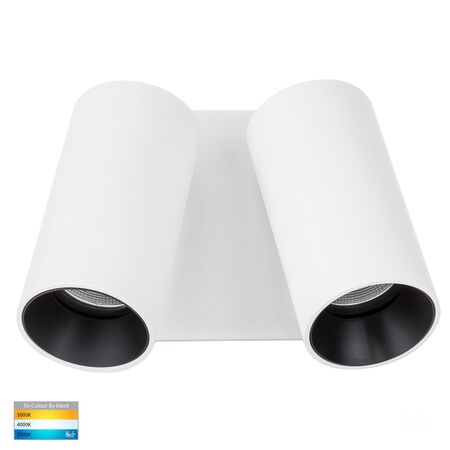 Revo White Double Adjustable Wall Light