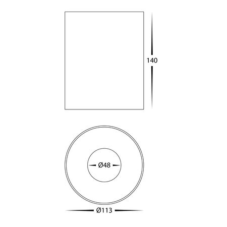 Nella White 18w Surface Mounted LED Downlight