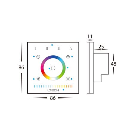RGBCW LED Strip Touch Panel