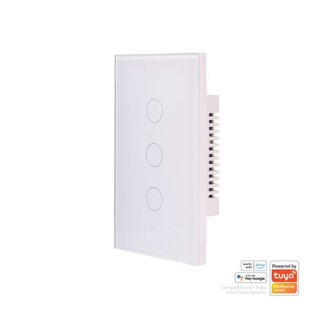Wifi Three Gang White Wall Switch
