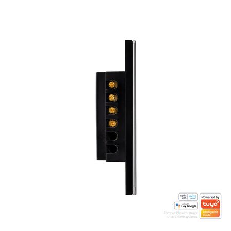 Wifi 2 Gang Black Wall Switch
