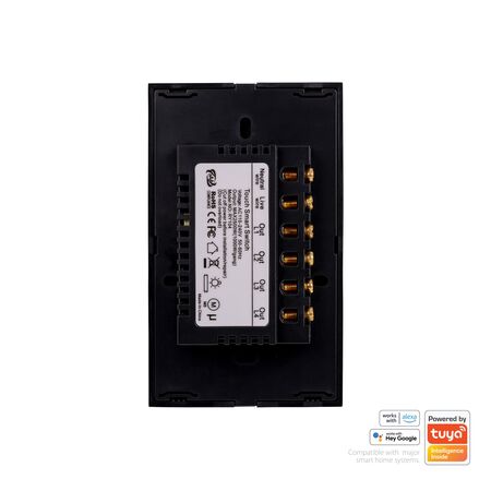 Wifi 4 Gang Black Wall Switch