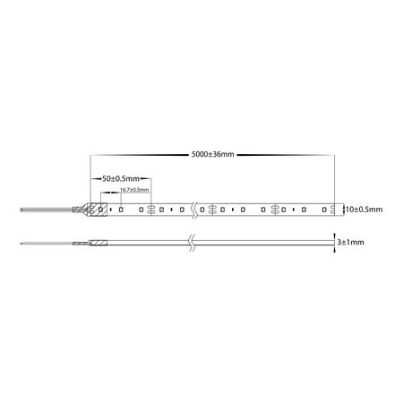 14.4w IP54 LED Strip 5500k