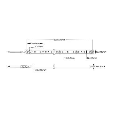 14.4w IP67 LED Strip 3000k