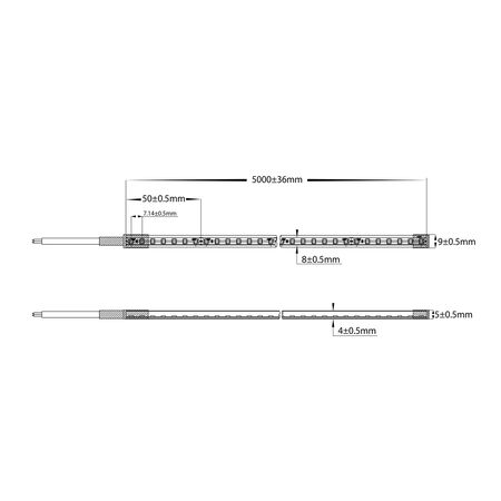 9.6w IP67 24v DC HaviFlex Side Bend Flexible Neon LED Strip 4000k