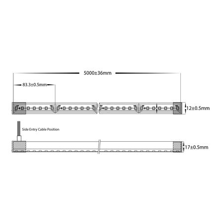 20w IP67 24v DC Side Bend Chasing RGB LED Strip