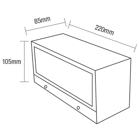 Delta 18W LED Tricolour Wall Exterior Matt Black