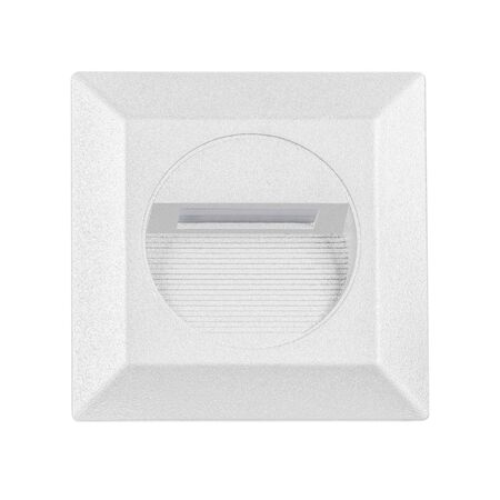 Quattro 3W LED Tricolour IP54 Reccessed Step Light White
