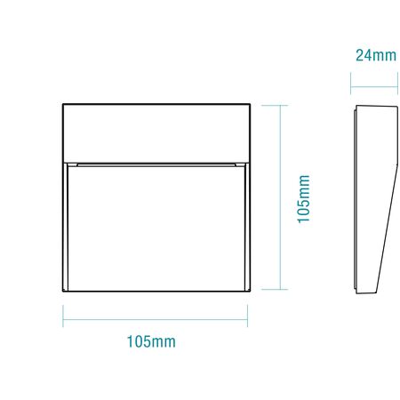 Regis 4W LED Tricolour Surface Mount Step Light White