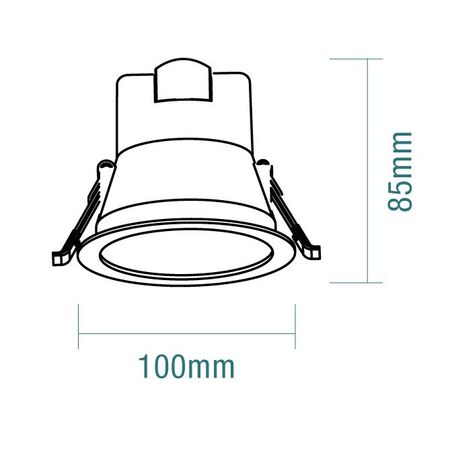 Rex 9W Tricolour LED Downlight Matt White