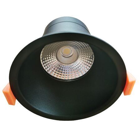 Class II 10w Tricolour Recessed LED Downlight Matt Black