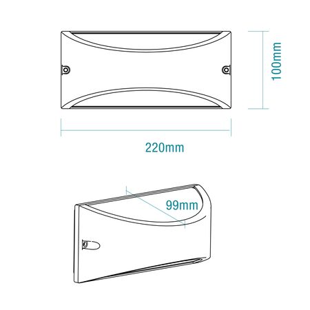 Taurus E27 Flush Wall Exterior White