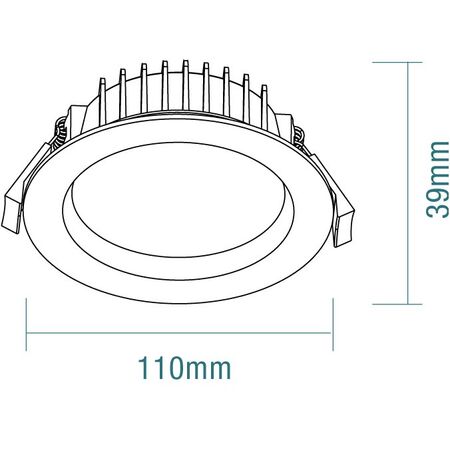 Titan II 10w Tricolour LED Downlight Kit  Matt White