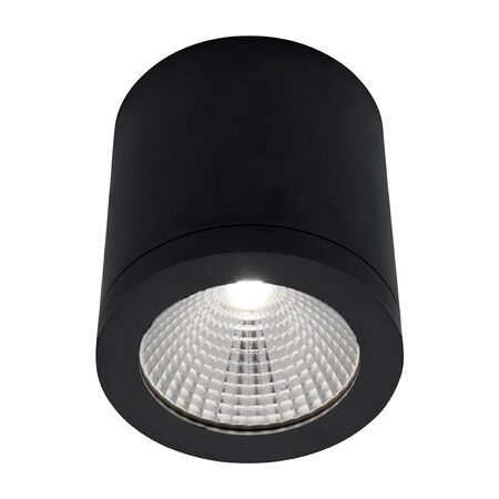 Kobi 10W Tricolour LED Surface Mounted Downlight Matt Black