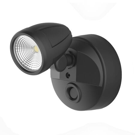 Bandit LED Flood Light Outdoor IP54 Single Spot 12W Tricolour Matt Black