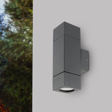 Brilliant Charcoal Prairie Exterior Up/Down Wall Light Brilliant Charcoal Prairie Exterior Up/Down Wall Light