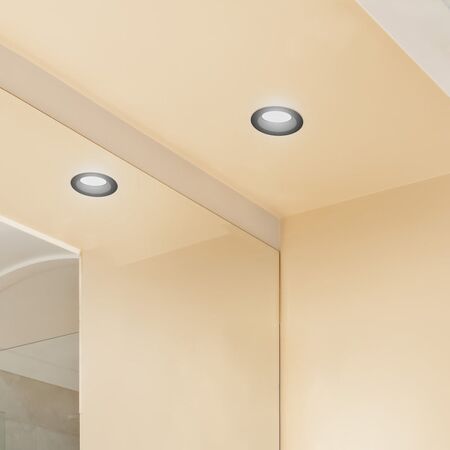 Brilliant Black Mini Trim II CCT Gimbal Downlight