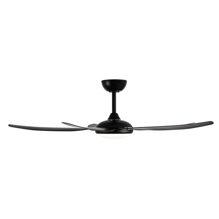 Brilliant Matt Black Amari Series II 5-Blade 56'' DC Ceiling Fan with Light