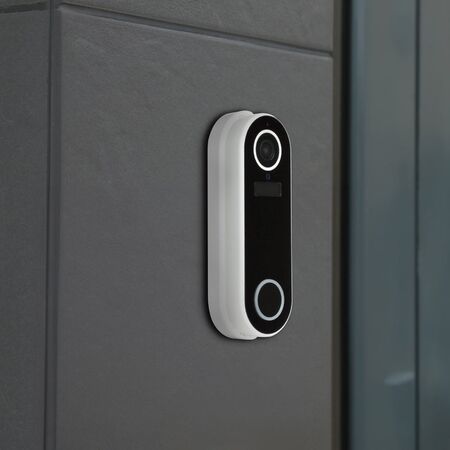 Brilliant White Smart Wi-Fi Video Doorbell and Chime