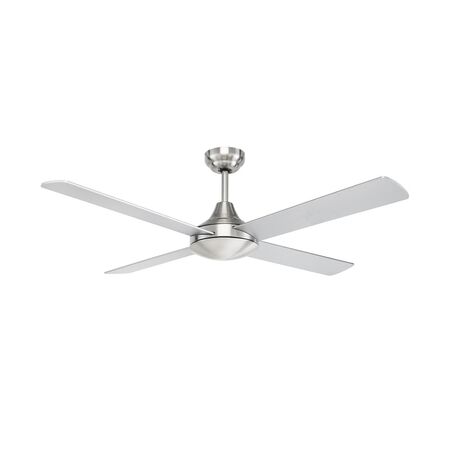 Brilliant Brushed Chrome Tempo Plus 52" AC Ceiling Fan