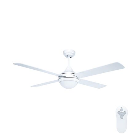 Brilliant White Tempo Plus 52'' AC Ceiling Fan with Light and Remote