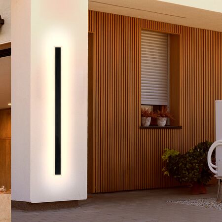 Brilliant Black Hendrick 22W 120cm LED Wall Light Brilliant Black Hendrick 22W 120cm LED Wall Light