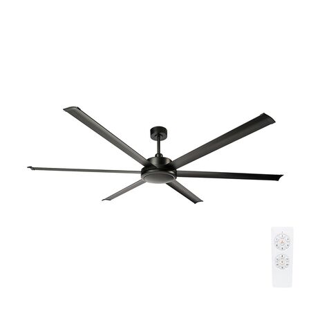Brilliant Black Colossus 120" DC Ceiling Fan 6-Blade