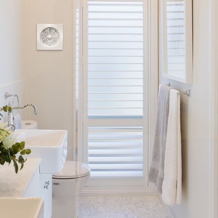 HPM 150mm 60W Inline Shower Square Fan Kit with Light