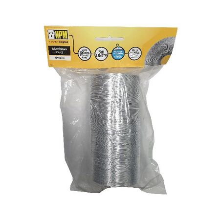 HPM 100mm Flexible Aluminium Ducting 3m