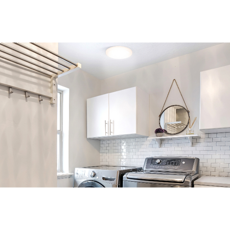 HPM Non-ducted Ceiling Exhaust Fan with Integrated LED Light White