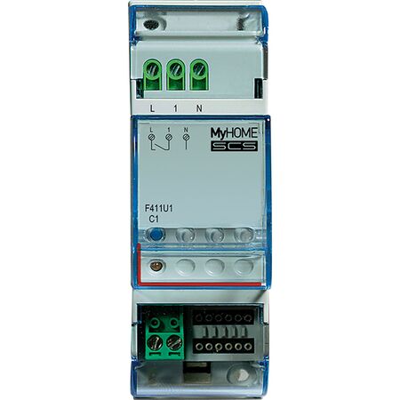 Arteor - MyHOME - Multi-application DIN controller - 1 output 16A relay 2 DIN modules actuator