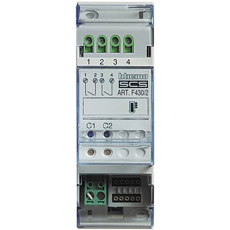 Arteor - MyHOME - 2 chanel relay - 2 DIN modules actuator for thermostat 6A