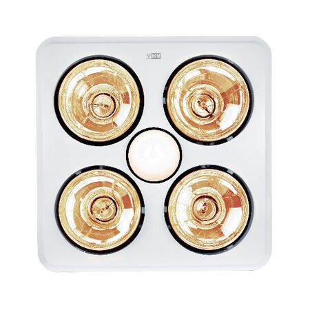 HPM 3-in-1 4-Lamp Instant Heat Ducted Bathroom Heater