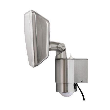 HPM Solar Security Floodlight with Sensor Silver Aluminium